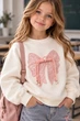 Светрик в’язаний Pink Bow світлий бежевий 134 см - зображення 5