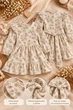 Сукня вельветова Little Bloom Беж квіти 98 см - изображение 3