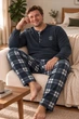 Мужская теплая пижама из флиса полар Big Size 4XL графит SNC3008 - изображение 3