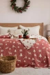 Муслиновое новогоднее покрывало Saheser Merry 240 х 260 см Red - изображение 5
