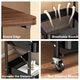 Раскладной журнальный столик на колесиках с двумя корзинами Modern Table (MT-76562) 73×45×30см Brown - изображение 11