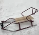 Санки-салазки Snower Флеш металлические со съёмной спинкой 94х45х19 см бордовые - изображение 4
