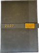 Ежедневник датированный 2027 LEROY A5 серый штуч.кожа BM.21145-09 - изображение 2