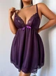 Пеньюар фіолетовий з мереживом 3XL - изображение 5