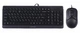Клавіатура USB A4Tech F1512 black + миша UA - зображення 1