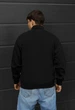 Мужская олимпийка стаф черный оверсайз на флисе с логотипом и молнией Staff zip logo black oversize fleece M (408111) - изображение 2