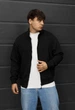 Мужская олимпийка стаф черный оверсайз на флисе с логотипом и молнией Staff zip logo black oversize fleece M (408111) - изображение 4
