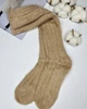 Жіночі гольфи підколінки пухнасті Золото 37-41 Коричневий - зображення 1
