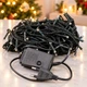 Гирлянда-нить 50 м, 500 LED, черный ПВХ-провод Мульти / Гирлянда мерцающий свет, разноцветная, 220 В/LED-декор - зображення 3