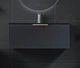 Тумба подвесная Status Vista 80 Антрацит, с умывальником Aria Low 80 Black - изображение 3