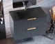 Тумба подвесная Status Aqua 80 Антрацит, с умывальником Neil Low 80 Black - изображение 5