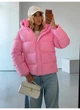 Пуховик жіночий класичний зі зйомним капюшоном матовий Modern Boutique рожевий, L ПУХ096 - изображение 3