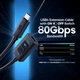 Кабель-удлинитель с выключателем Cable Matters Type-C to Type-C USB4, 240W, 80Gbps, with On/Off Switch, 0.5м, black - изображение 2