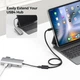 Кабель-удлинитель с выключателем Cable Matters Type-C to Type-C USB4, 240W, 80Gbps, with On/Off Switch, 0.5м, black - изображение 5