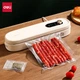 Вакуумний пакувальник Deli для домашнього використання, невеликий автоматичний вакуумний пакувальник, подвійне використання, для сухого та вологого запаювання харчових продуктів, висока потужність всмоктування, для збереження свіжості, з вбудованим різако - изображение 10