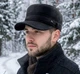 Мужская Зимняя Кепка Немка PasKat из Замшевой ЭкоКожи на Флисе с Откидными Ушами размер 57 см - изображение 2