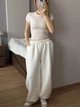 Жіночі oversize штани на флісі / Білий 42-46 / BASED 0139750 - зображення 11