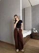 Жіночі oversize штани на флісі / Шоколад 42-46 / BASED 0139770 - зображення 2