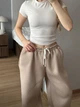Женские oversize штаны на флисе / Бежевый 42-46 / BASED 0139760 - изображение 9