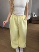 Жіночі oversize штани на флісі / Жовтий 42-46 / BASED 0139740 - зображення 3