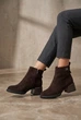 Ботинки женские Fashion коричневые из экозамши 352188_38 (24.5 см) - изображение 2