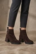 Ботинки женские Fashion коричневые из экозамши 352188_38 (24.5 см) - изображение 3