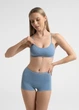 Безшовний топ в рубчик на тонких бретелях Giulia CAMI TOP RIB S/M Blue-faded denim - зображення 5