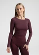 Топ вкорочений з довгим рукавом Giulia CROP TOP S/M Violet-eggplant - зображення 1