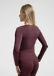 Топ вкорочений з довгим рукавом Giulia CROP TOP S/M Violet-eggplant - зображення 3
