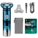 Электробритва VGR V-392 BLUE, роторная, 3 плавающие головки, LED-дисплей, влагозащита - изображение 1