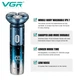 Электробритва VGR V-392 BLUE, роторная, 3 плавающие головки, LED-дисплей, влагозащита - изображение 6