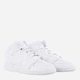 Подростковые высокие кеды для мальчика Jordan 1 Mid 554725-136 38 Белые (196149781617) - изображение 2
