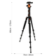 Statyw fotograficzny DNA PS1 PRO 170 cm tripod z głowicą 360° uchwytem na telefon udźwig 8 kg (5908249826953) - obraz 4