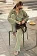 Костюм вязаный утепленный женский ELFBERG QS-1369 42-46 Фисташковый (2000001100455_ELF) - изображение 6