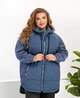 Куртка демисезонная с капюшоном женская ELFBERG UG-1522 56-58 Джинсовая (2000001147337_ELF) - изображение 3
