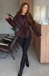 Тренч женский ELFBERG MA-458 46-48 Шоколадный (2000001098226_ELF) - изображение 5