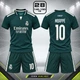 Футбольная форма детская Реал Мадрид Мбапе 10 (Real Madrid Mbape) 26/27 виїздна 28 (145-150см) зеленая - изображение 1