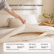 Двошарова ковдра MUJI 100% шовкова, 2-в-1, осінь-зима, чотири сезони, на блискавці, 6,4 см, 1,5 м x 2 м - зображення 1