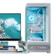 Корпус для ігрового настільного комп'ютера Aigo Starry Sky White ATX з подвійним водяним охолодженням 360 мм, 9,6-дюймовим HD-екраном, панорамним оглядом 270° та відеокартою 5090 - изображение 3