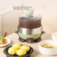 Електрична гаряча каструля ERNTE Small Green Pot 2L, електрична сковорода, електрична пароварка, багатофункціональна плита для домашнього використання, підходить для 2-3 осіб, набір сковороди + пароварки EHP-25012S оливково-зеленого кольору - зображення 5