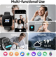 Смарт-годинник MingTawn 1.83″ з Bluetooth-дзвінками, пульсометром, SpO₂, моніторингом сну, 100+ спортрежимами, IP67, Android/iOS - зображення 8