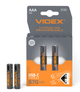 Литий-ионный аккумулятор AAA VIDEX LIR03C Type-C 1.5V 570mAh мизинчиковый с прямой зарядкой USB-C - изображение 1