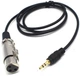 Аудіокабель Mozos MCABLE-XLR, XLR мама — jack 3,5 мм TRS, 1,5 м - изображение 1