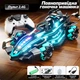 Радиоуправляемая игровая машинка формула 1, 4×4 с LED-подсветкой, дрифтом 360°, omni-колесами, эффектом пара, пультом 2.4GHz и USB-зарядкой, голубой - изображение 2