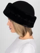 Шапка женская VILSS Cashmere/Mink Bra VL-2248-98-BL-mv2-M 56-58 Черная (ROZ6501064526) - изображение 4