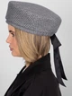 Шапка женская VILSS Strass Dolcezza Arco VL-2242-38-ds27-L 58-59 Серая (ROZ6501064535) - изображение 4