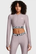 Жіночий сірий топ HeatGear Rib 1/4 Zip LS Under Armour LG 1388692-015 - зображення 1