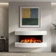 Настенный электрокамин ArtiFlame Lofoten AF48 с обогревом и звуковым эффектом (белый) - изображение 9