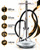 Кальян Trumpet Hookah из нержавеющей стали серебристый 60см с дизайнерским клапаном продувки на уплотнителе - изображение 2