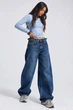 Джинсы женские It’s Basic 2961-2W6-5 Wide Leg baggy jeans с регулировкой пояса 42 синие - изображение 6